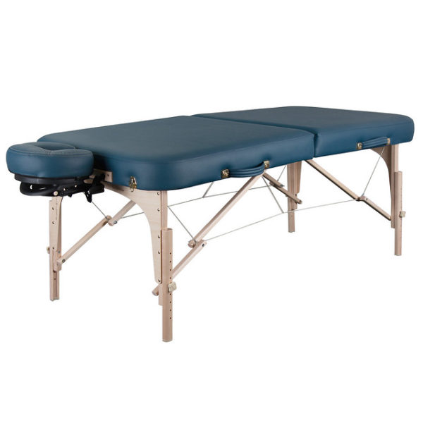 Louez table de massage New Spirit Reiki Mystic Blue avec Flex-Rest appuie-tête