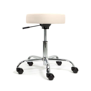 pneumatic massage stool on wheels vanille crème high