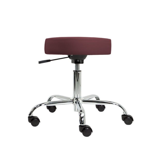 pneumatic massage stool on wheels burgundy
