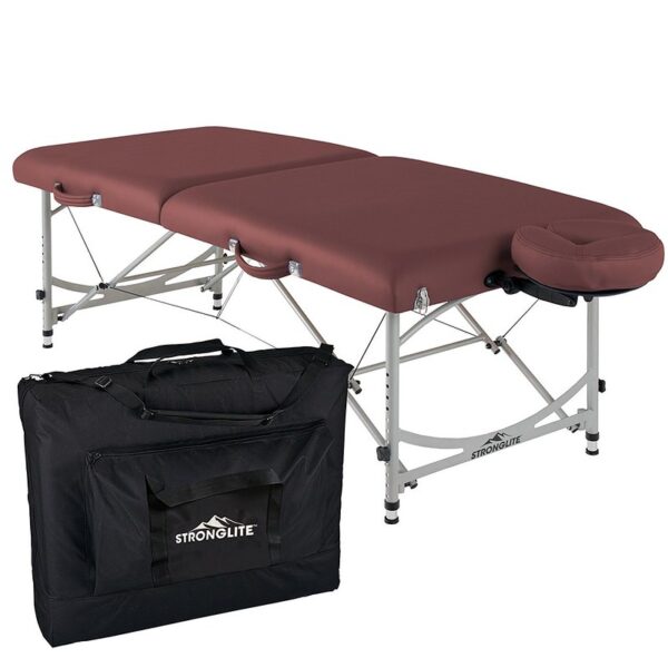 StrongLite Versalite Pro aluminium massage table Burgundy