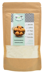 Uniek glutenvrij paneermeel uit knollen (konjac en tapioca), lijnzaad en kokos